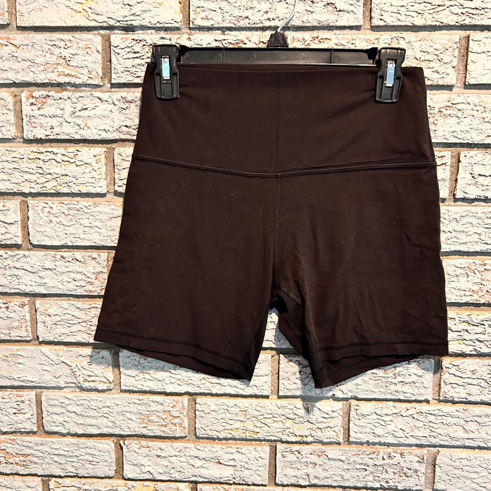 Lululemon Align High-Rise Short 6" Black Nulu Biker Shorts Size 8 LW7BG3S